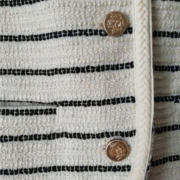 NEW Abercrombie And Fitch Collarless Tweed Jacket - Picture 4 of 8